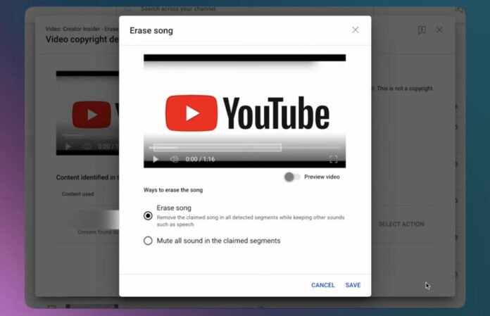 Το YouTube αναβαθμίζει το εργαλείο «διαγραφή τραγουδιού» για να αφαιρεί μόνο μουσική που προστατεύεται από πνευματικά δικαιώματα
